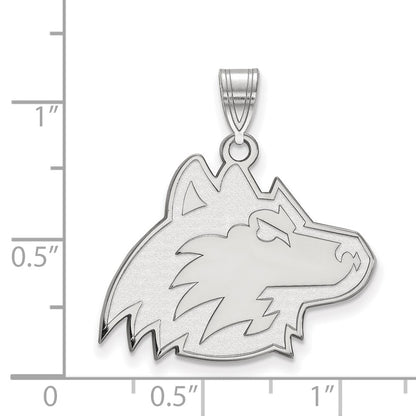 10K White Gold Logoart Northern Illinois University Huskie Large Pendant