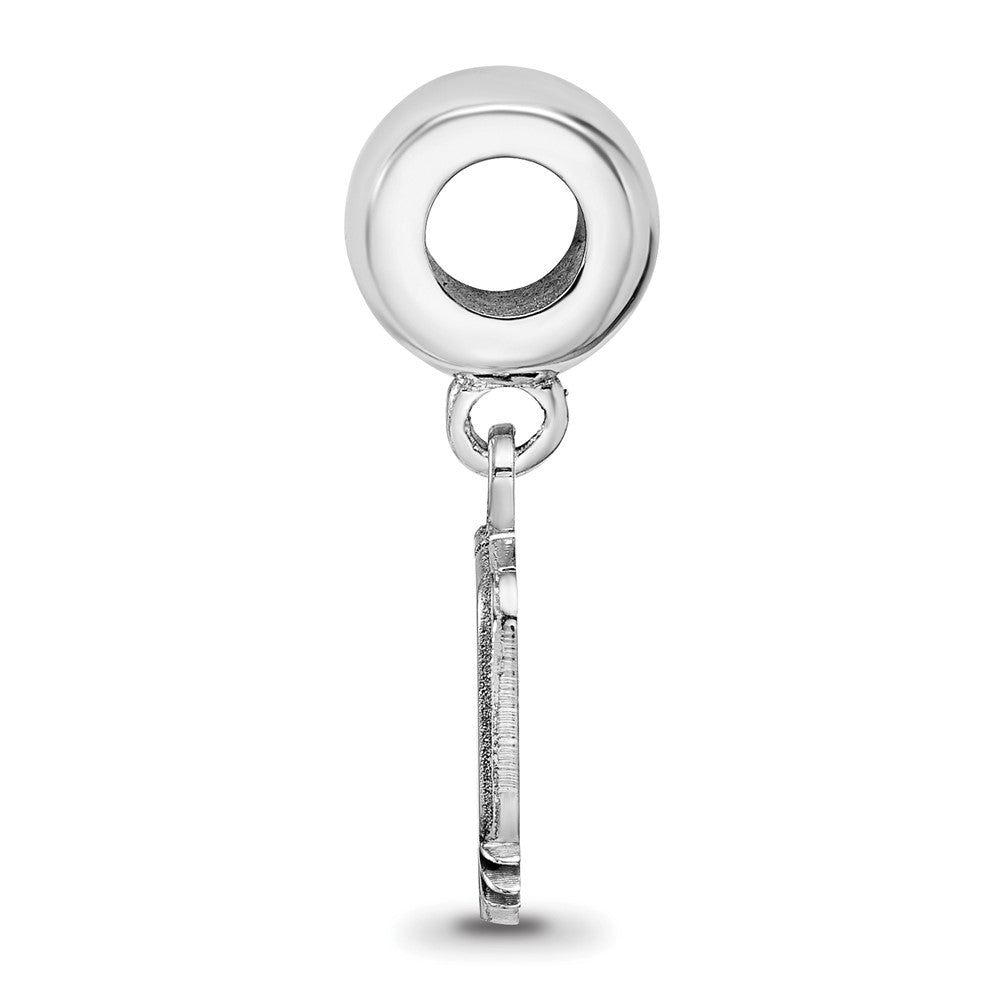 Sterling Silver Rhod-Pltd Logoart Ohio University Small Dangle Bead