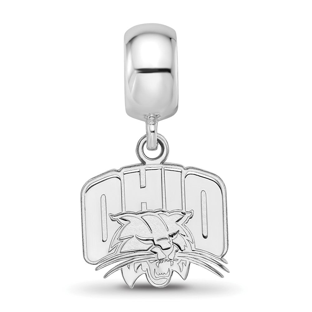 Sterling Silver Rhod-Pltd Logoart Ohio University Small Dangle Bead