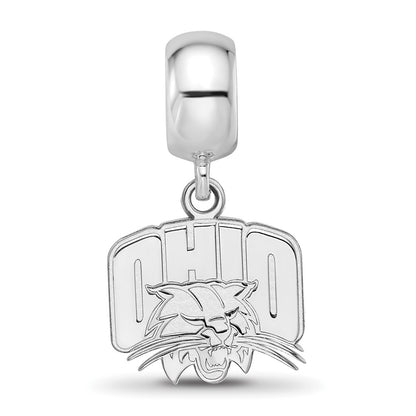 Sterling Silver Rhod-Pltd Logoart Ohio University Small Dangle Bead