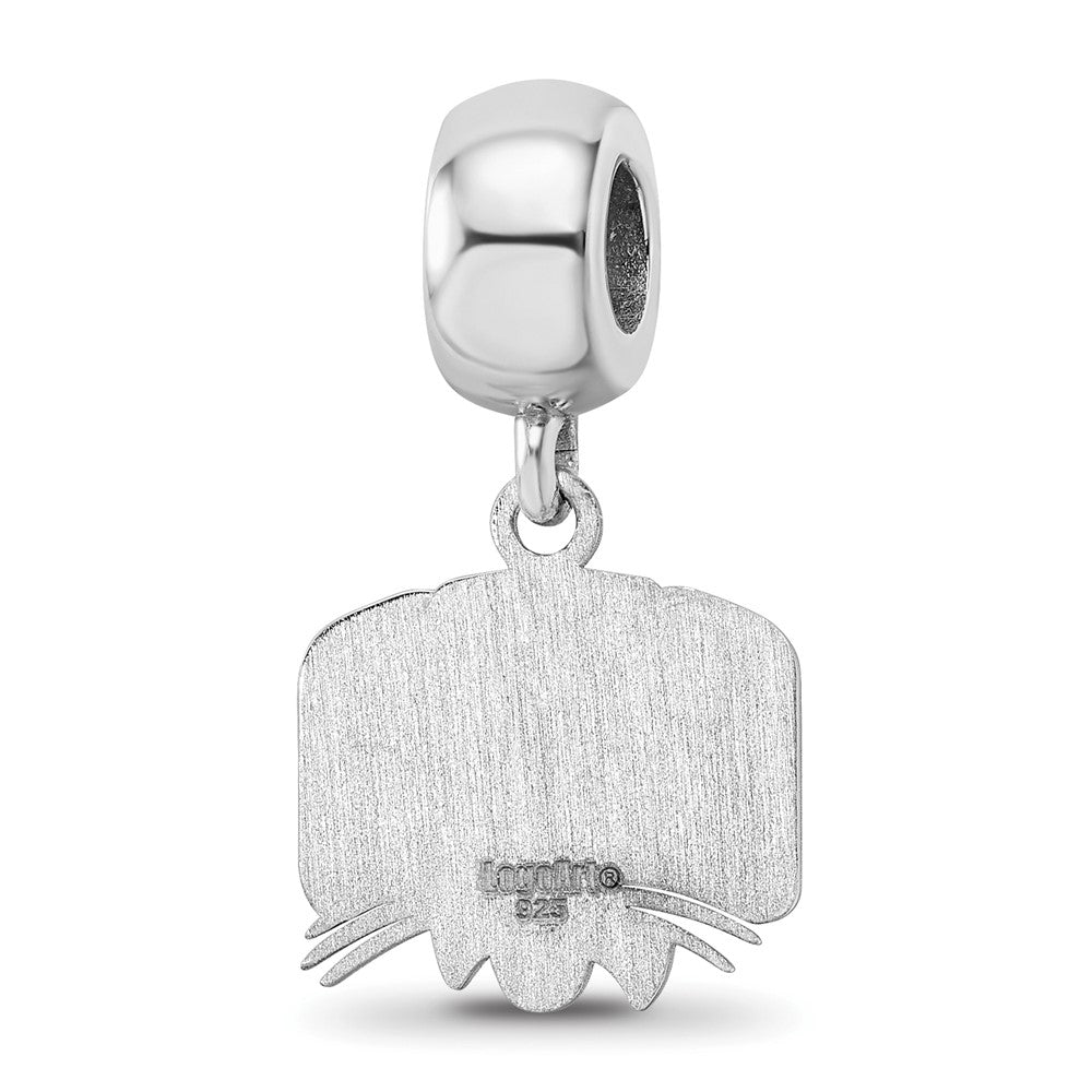 Sterling Silver Rhod-Pltd Logoart Ohio University Small Dangle Bead