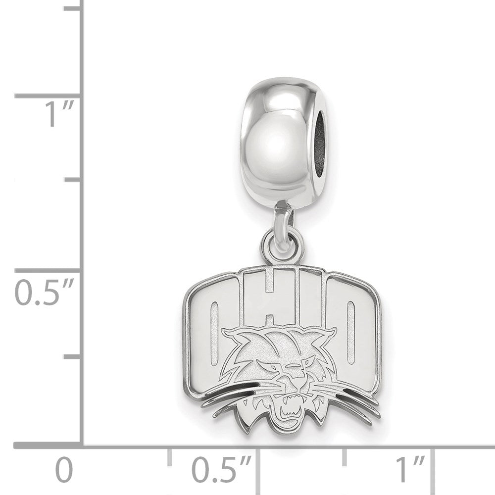Sterling Silver Rhod-Pltd Logoart Ohio University Small Dangle Bead