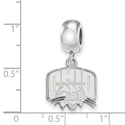 Sterling Silver Rhod-Pltd Logoart Ohio University Small Dangle Bead