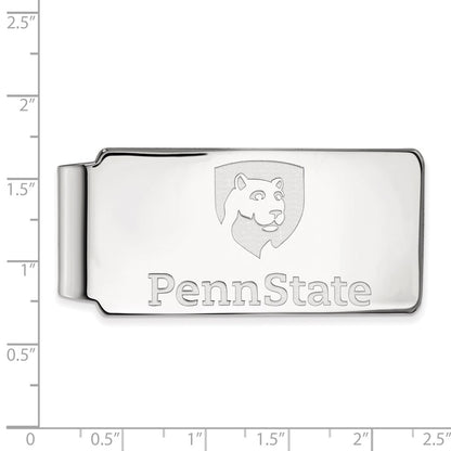 Sterling Silver Rhod-Pltd Logoart Penn State University Money Clip