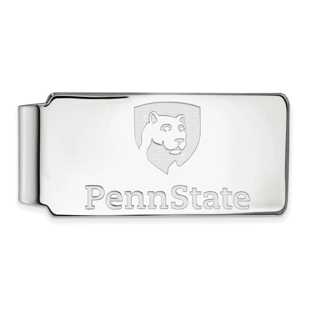 Sterling Silver Rhod-Pltd Logoart Penn State University Money Clip