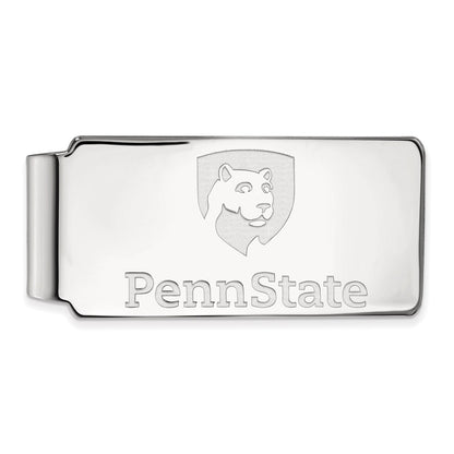 Sterling Silver Rhod-Pltd Logoart Penn State University Money Clip