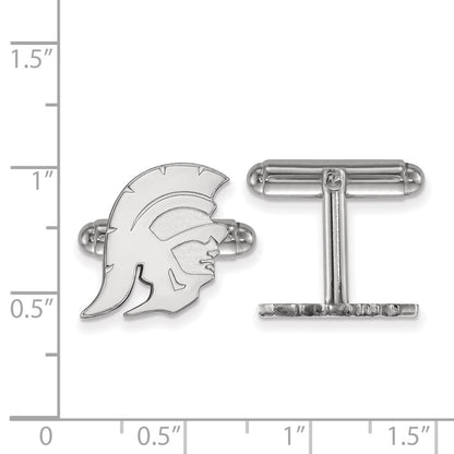 Sterling Silver Rhod-Pltd University of Southern California Cuff Links
