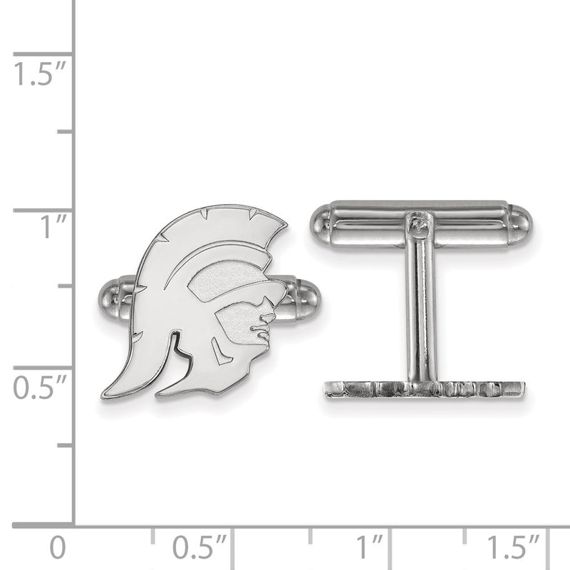 Sterling Silver Rhod-Pltd University of Southern California Cuff Links