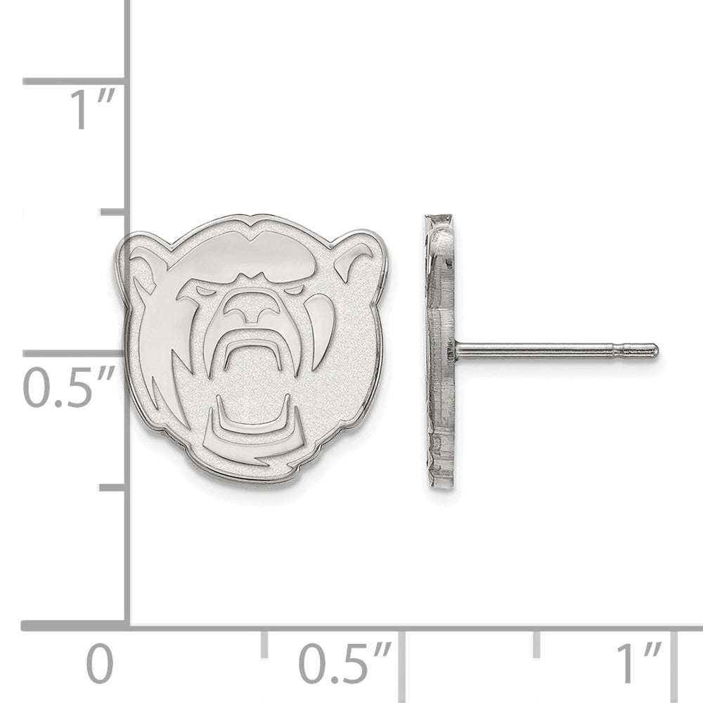 10K White Gold Logoart Baylor University Small Post Earrings