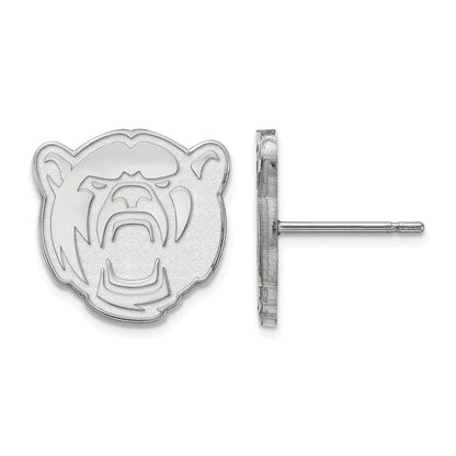 10K White Gold Logoart Baylor University Small Post Earrings
