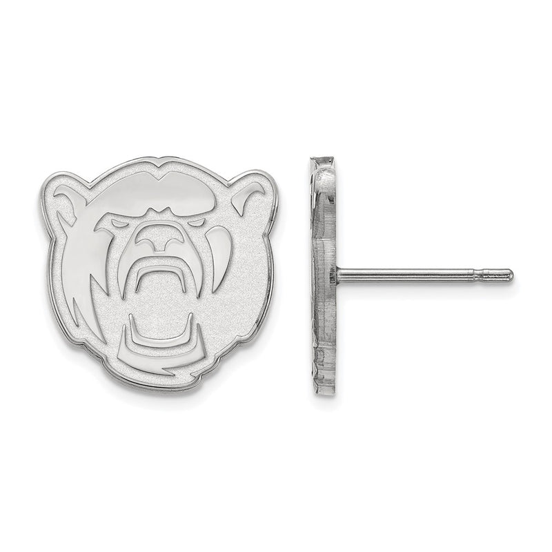 10K White Gold Logoart Baylor University Small Post Earrings
