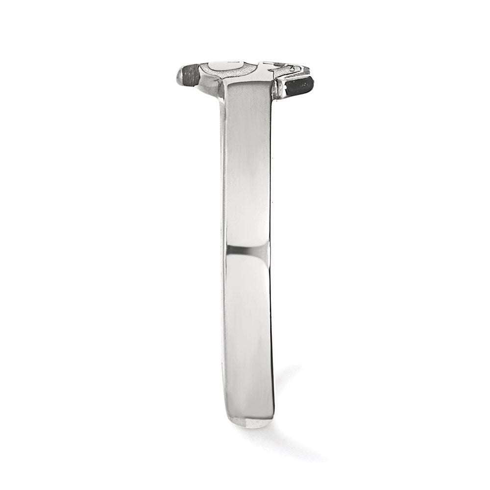 Sterling Silver Rhodium Plated Logoart Florida State University F S Toe Ring