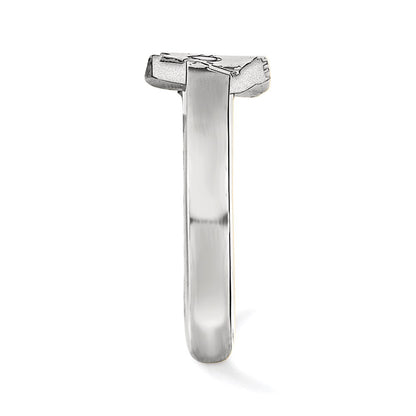 Sterling Silver Rhodium Plated Logoart Kansas State University Wildcat Toe Ring