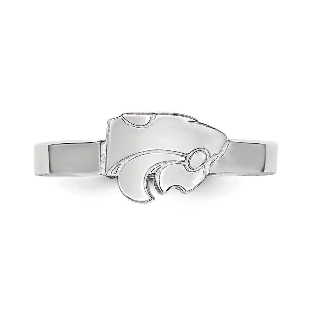 Sterling Silver Rhodium Plated Logoart Kansas State University Wildcat Toe Ring