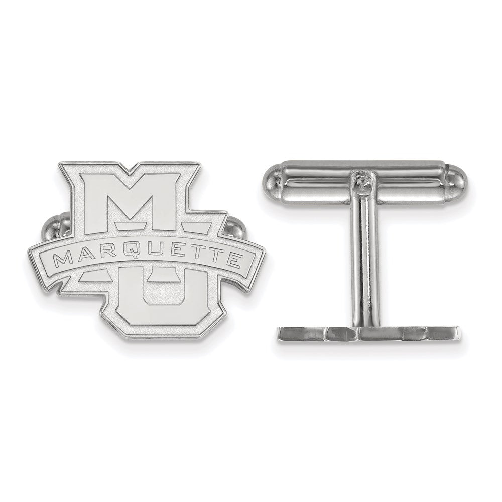 Sterling Silver Rhod-Pltd Logoart Marquette University Cuff Links