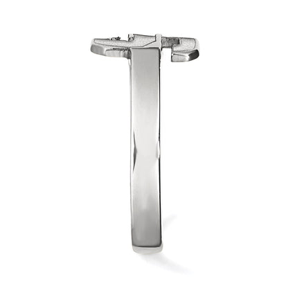 Sterling Silver Rhodium Plated Logoart Michigan State University Letter S Toe Ring