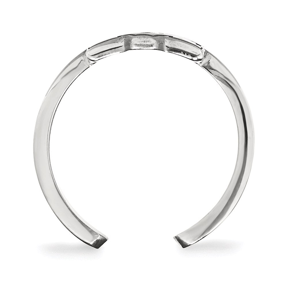 Sterling Silver Rhodium Plated Logoart North Carolina State University N C S Toe Ring