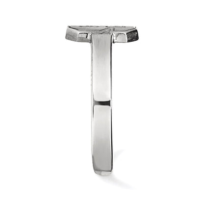 Sterling Silver Rhodium Plated Logoart North Carolina State University N C S Toe Ring