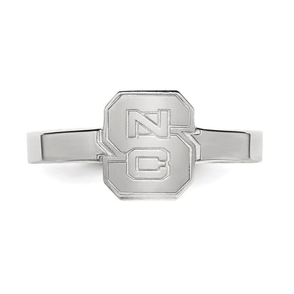 Sterling Silver Rhodium Plated Logoart North Carolina State University N C S Toe Ring