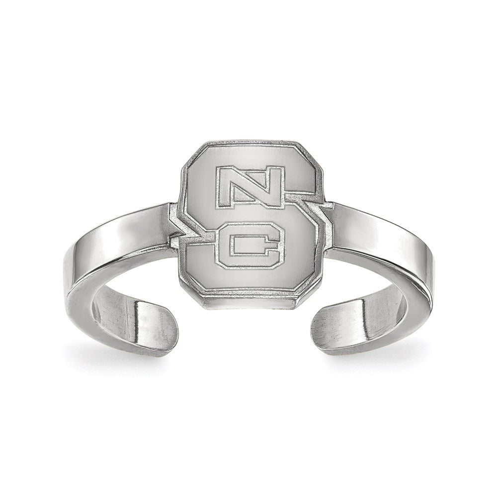 Sterling Silver Rhodium Plated Logoart North Carolina State University N C S Toe Ring