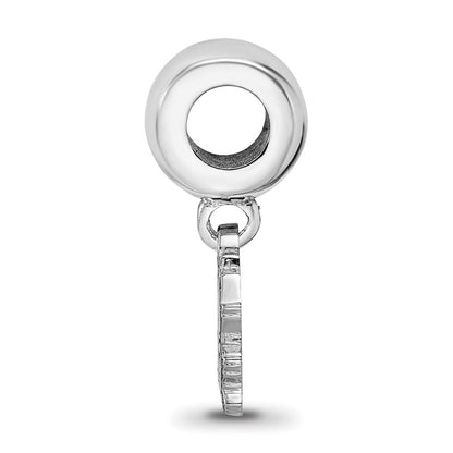 Sterling Silver Rhod-Pltd Logoart Texas Christian Univ. Sm Dangle Bead