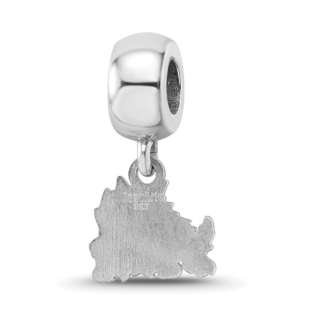 Sterling Silver Rhod-Pltd Logoart Texas Christian Univ. Sm Dangle Bead