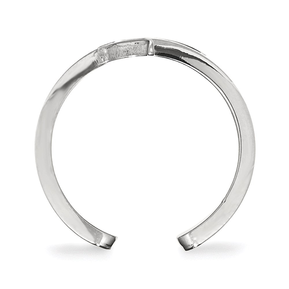 Sterling Silver Rhodium Plated Logoart University Of Alabama Toe Ring