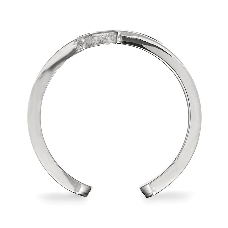 Sterling Silver Rhodium Plated Logoart University Of Alabama Toe Ring
