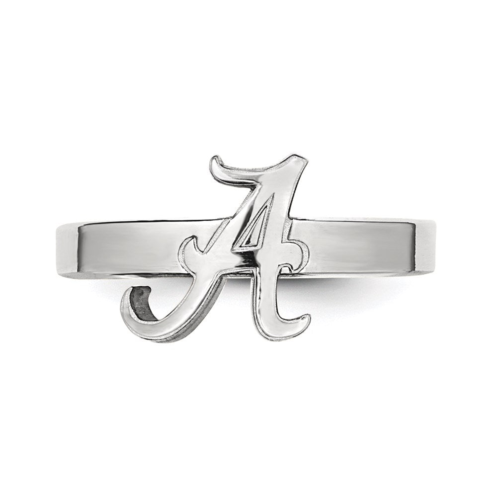 Sterling Silver Rhodium Plated Logoart University Of Alabama Toe Ring
