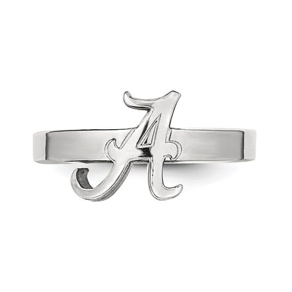 Sterling Silver Rhodium Plated Logoart University Of Alabama Toe Ring