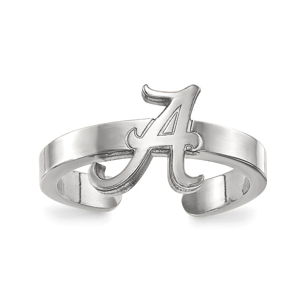 Sterling Silver Rhodium Plated Logoart University Of Alabama Toe Ring