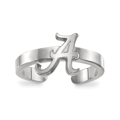 Sterling Silver Rhodium Plated Logoart University Of Alabama Toe Ring