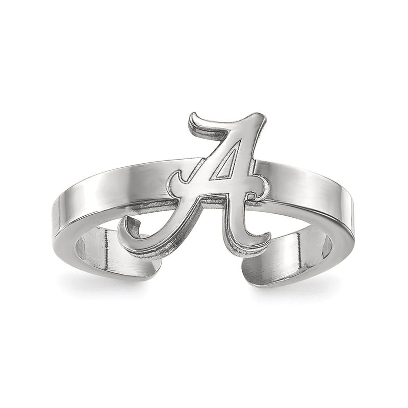 Sterling Silver Rhodium Plated Logoart University Of Alabama Toe Ring