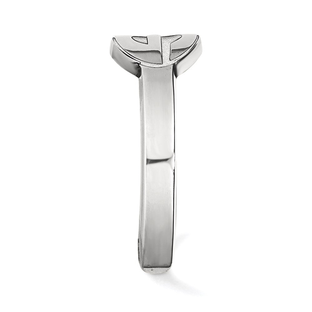 Sterling Silver Rhodium Plated Logoart University Of Georgia Letter G Toe Ring