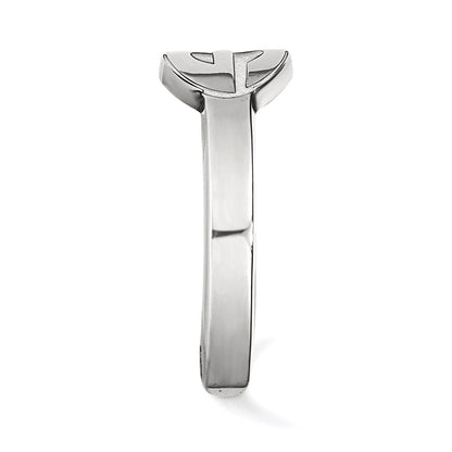 Sterling Silver Rhodium Plated Logoart University Of Georgia Letter G Toe Ring