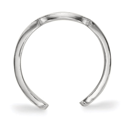 Sterling Silver Rhodium Plated Logoart University Of Iowa Hawk Toe Ring