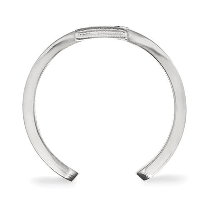 Sterling Silver Rhodium Plated Logoart University Of Illinois Letter I Toe Ring