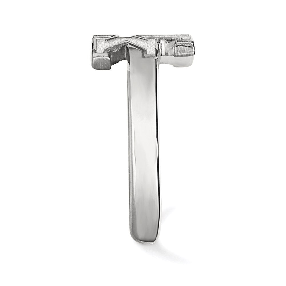 Sterling Silver Rhodium Plated Logoart University Of Kentucky U K Toe Ring