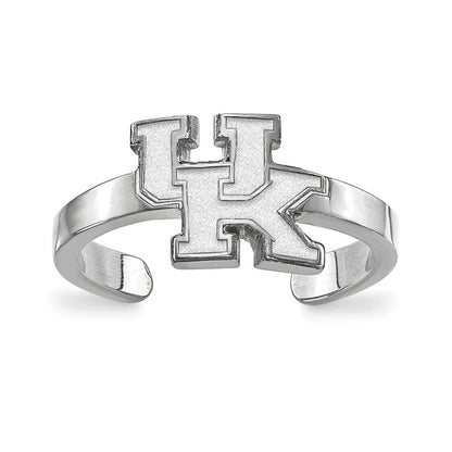 Sterling Silver Rhodium Plated Logoart University Of Kentucky U K Toe Ring