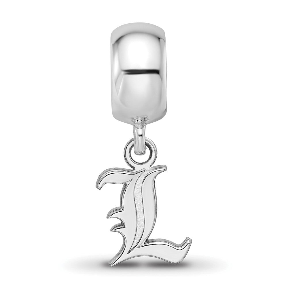Sterling Silver Rhod-Pltd Logoart University of Louisville Xs Dangle Bead