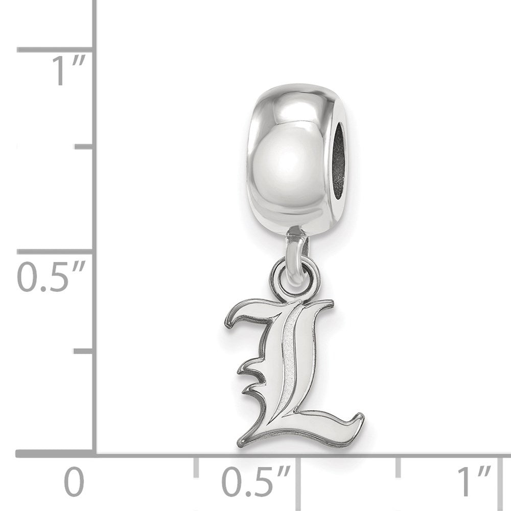Sterling Silver Rhod-Pltd Logoart University of Louisville Xs Dangle Bead