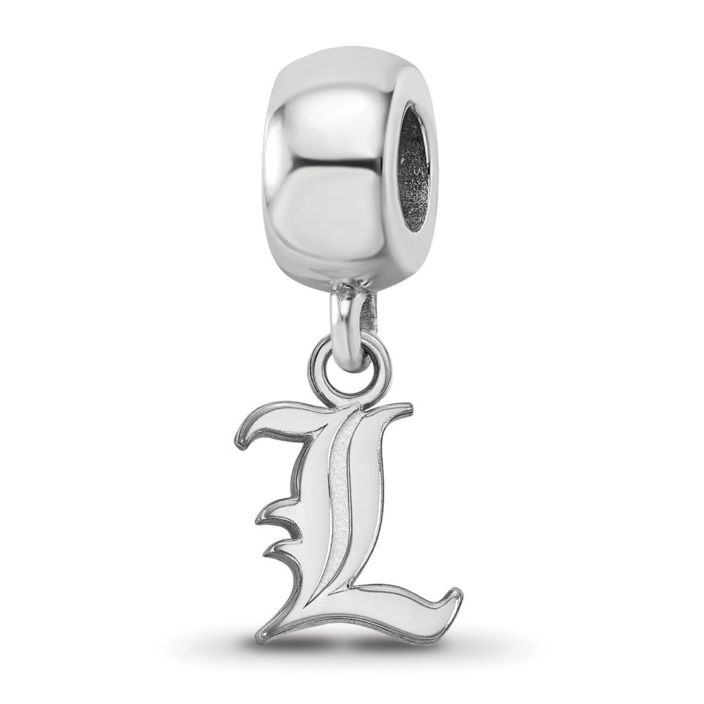 Sterling Silver Rhod-Pltd Logoart University of Louisville Xs Dangle Bead
