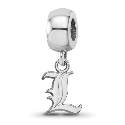 Sterling Silver Rhod-Pltd Logoart University of Louisville Xs Dangle Bead