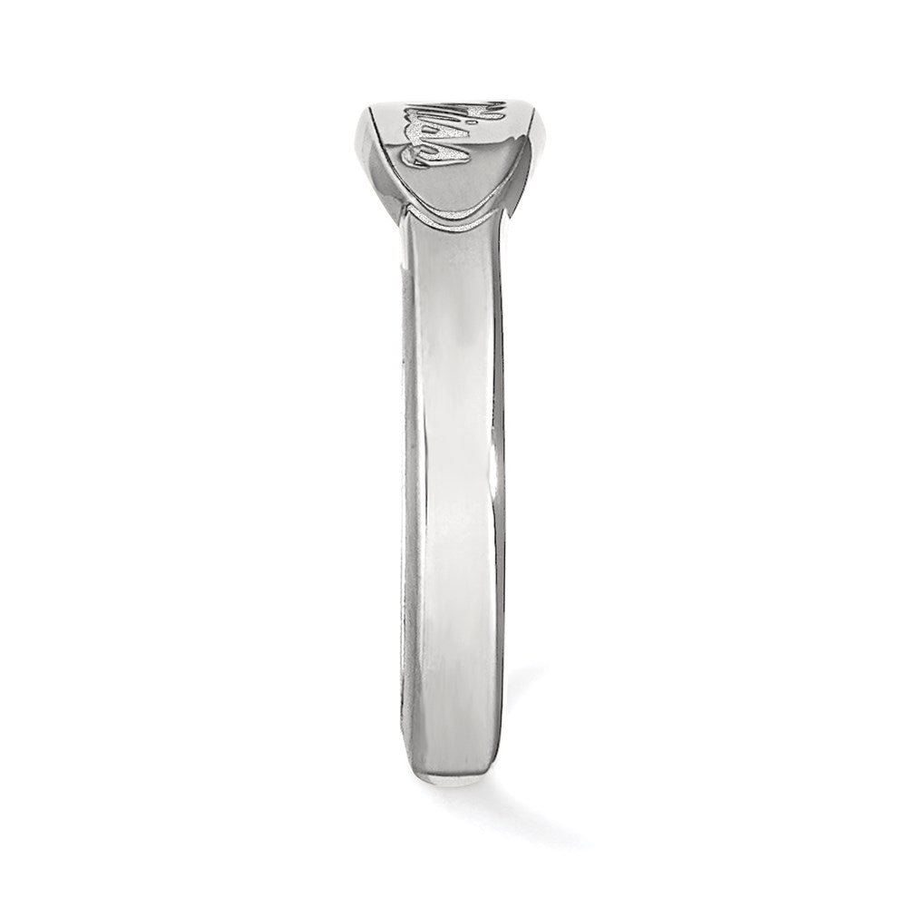 Sterling Silver Rhodium Plated Logoart University Of Mississippi Ole Miss Toe Ring