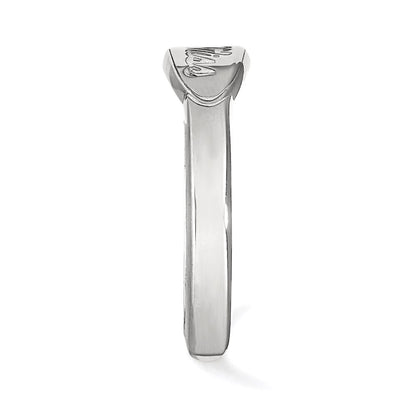 Sterling Silver Rhodium Plated Logoart University Of Mississippi Ole Miss Toe Ring
