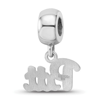 Sterling Silver Rhod-Pltd Logoart Univ. of Pittsburgh Xs Dangle Bead