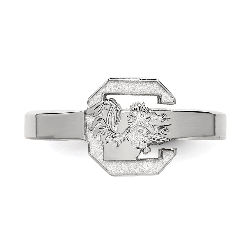 Sterling Silver Rhodium Plated Logoart University Of South Carolina Toe Ring