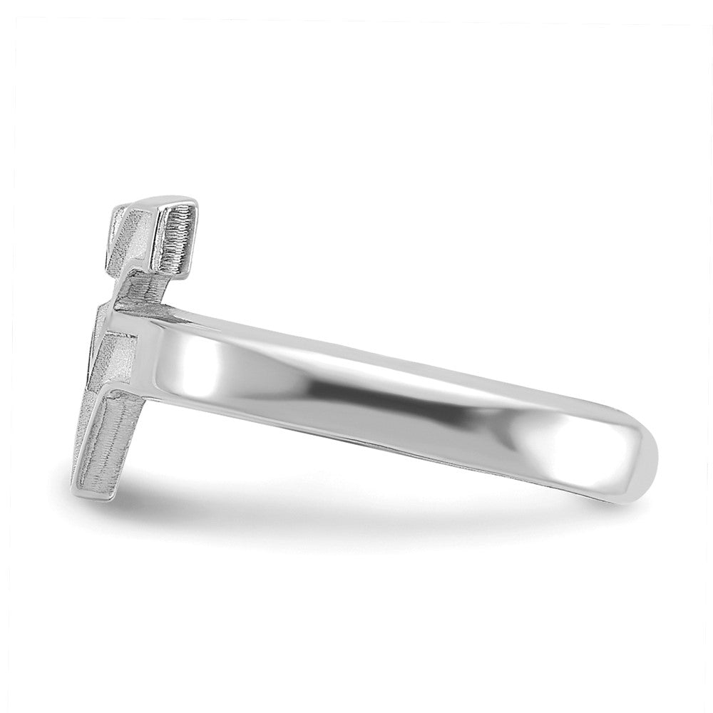 Sterling Silver Rhodium Plated Logoart West Virginia University W V Toe Ring