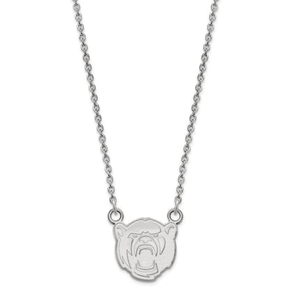 14K White Gold Logoart Baylor University Small Pendant 18 Inch Necklace