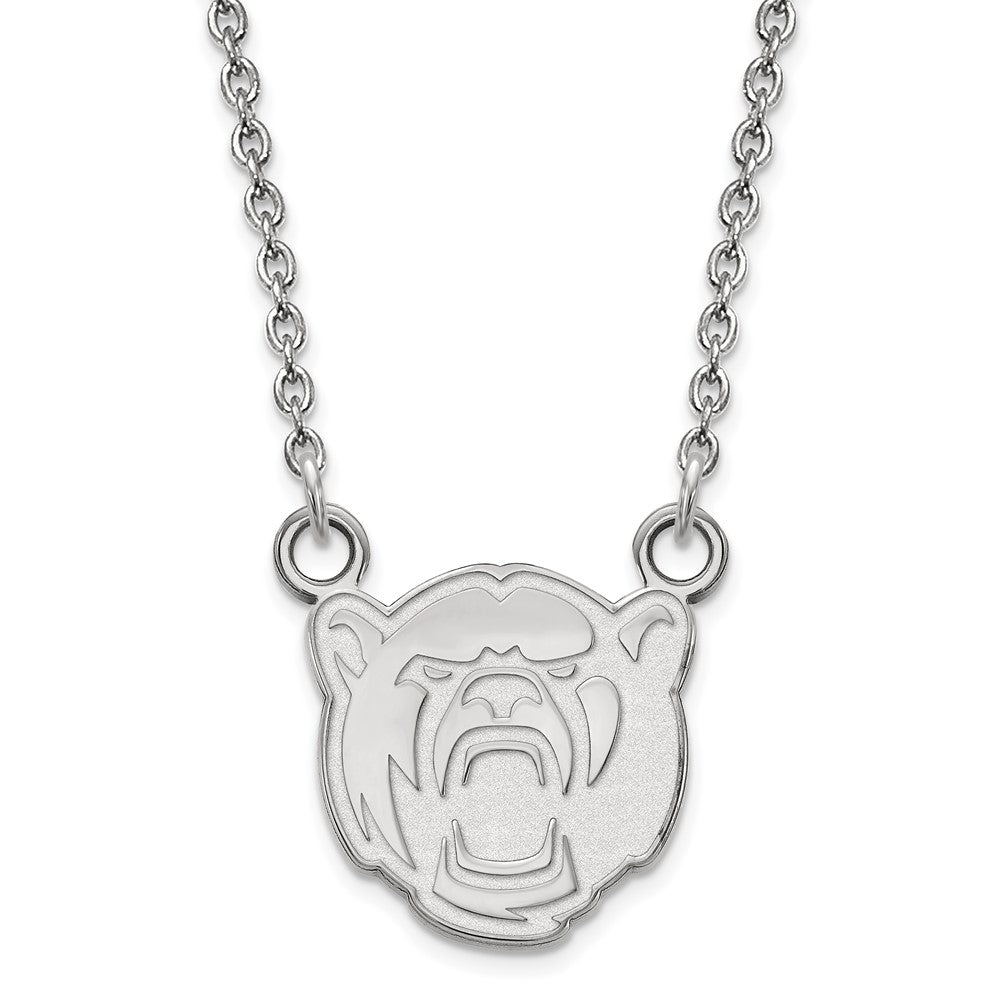 14K White Gold Logoart Baylor University Small Pendant 18 Inch Necklace